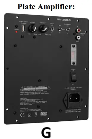 PARTS EXPRESS E180HE-44 Powered Epique 7 Inch Mini Subwoofer Kit - Plate Amplifier