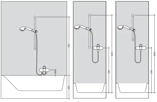 hansgrohe CROMA 100 Multi, Ecostat S Shower Combination - Figure4