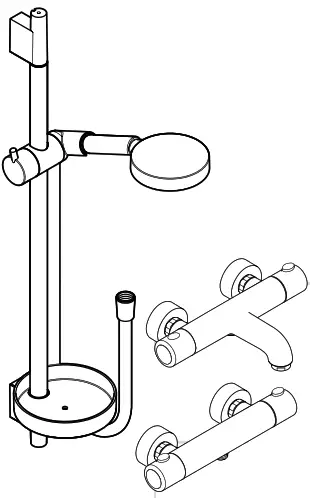 hansgrohe CROMA 100 Multi, Ecostat S Shower Combination