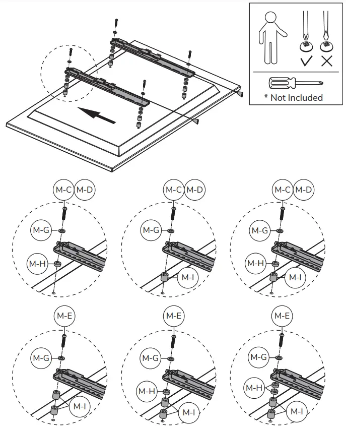 Neomounts LED W400BLACK TV Wall Mount - Use Spacers