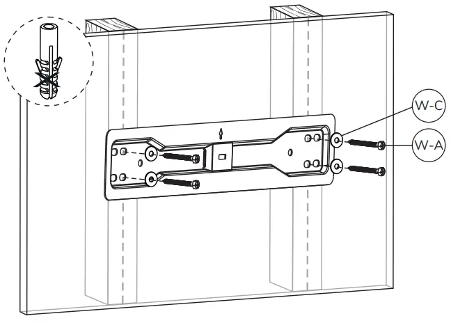 Neomounts LED W400BLACK TV Wall Mount - Wall Plate