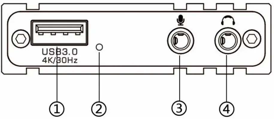 infobit UVC03K USB 30 4K Ultra HD Video Capture Card - Interface Introductions