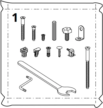 IKEA AA-2279344-2 Idanaes Cabinet with Bi-folded Glass Doors - 1a