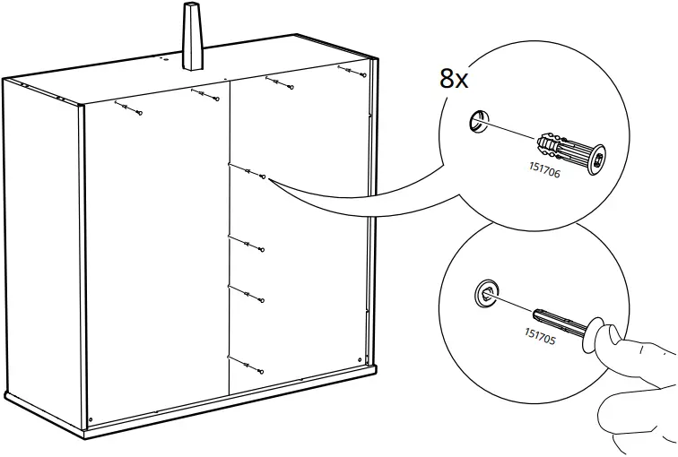 IKEA AA-2279344-2 Idanaes Cabinet with Bi-folded Glass Doors - 21b