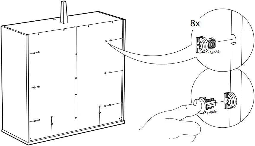 IKEA AA-2279344-2 Idanaes Cabinet with Bi-folded Glass Doors - 22