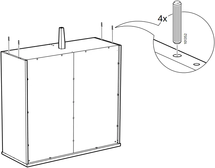 IKEA AA-2279344-2 Idanaes Cabinet with Bi-folded Glass Doors - 26