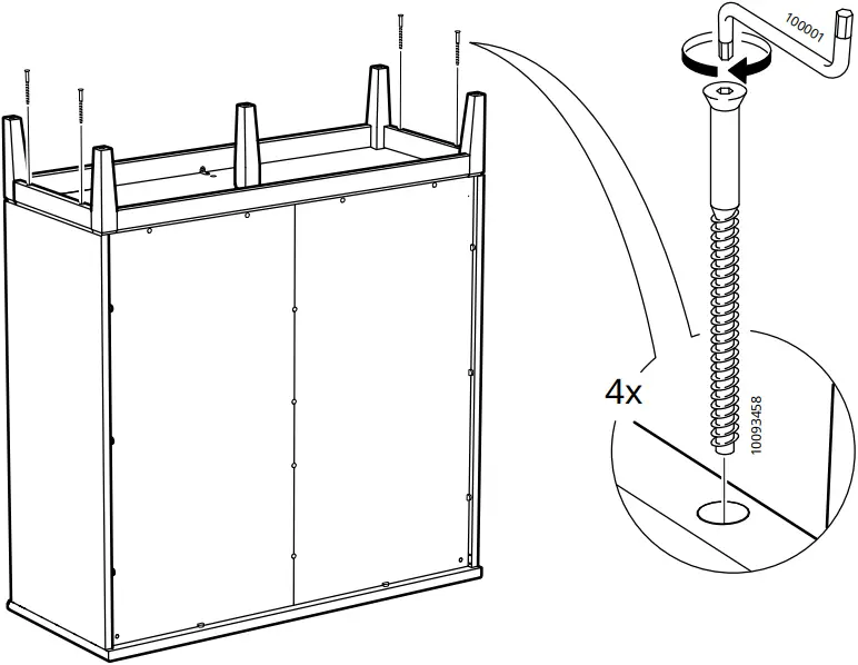 IKEA AA-2279344-2 Idanaes Cabinet with Bi-folded Glass Doors - 28