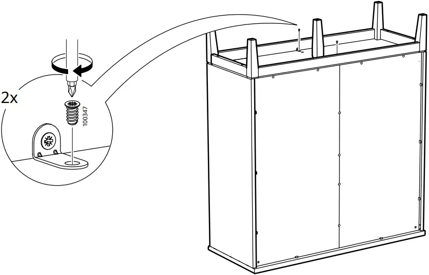 IKEA AA-2279344-2 Idanaes Cabinet with Bi-folded Glass Doors - 29