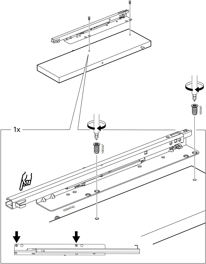 IKEA AA-2279344-2 Idanaes Cabinet with Bi-folded Glass Doors - 2b