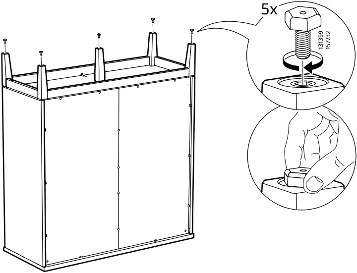 IKEA AA-2279344-2 Idanaes Cabinet with Bi-folded Glass Doors - 30a