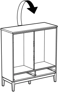 IKEA AA-2279344-2 Idanaes Cabinet with Bi-folded Glass Doors - 30b