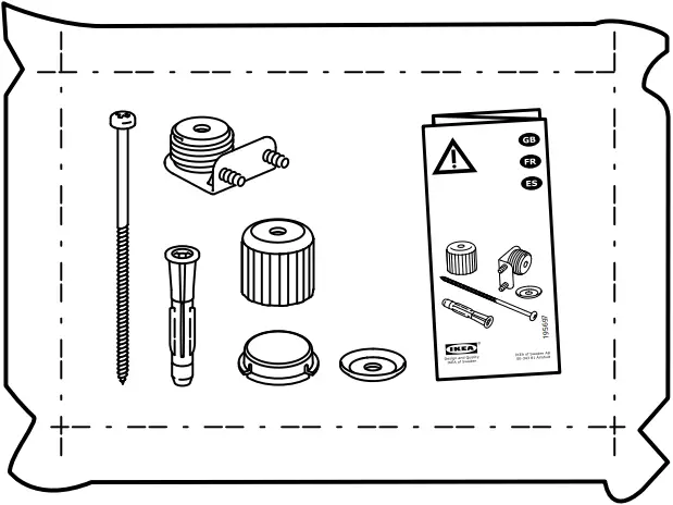 IKEA AA-2279344-2 Idanaes Cabinet with Bi-folded Glass Doors - 31a