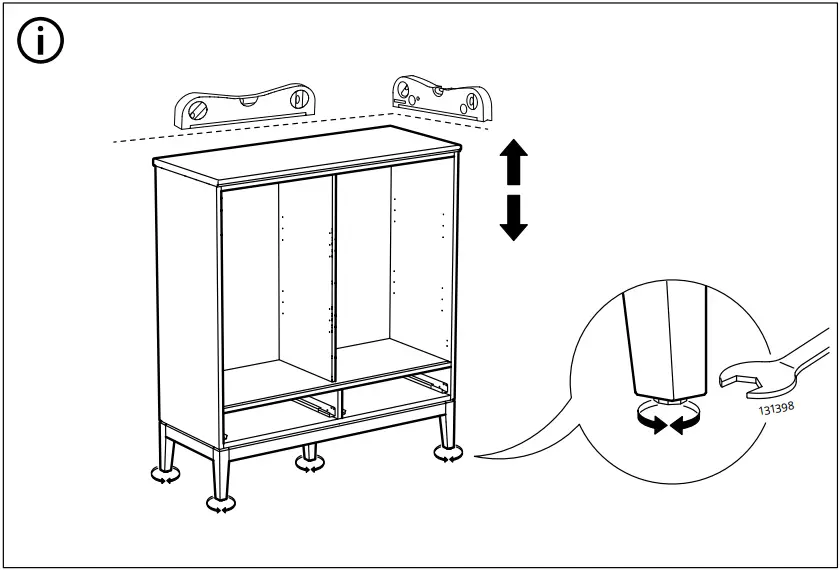 IKEA AA-2279344-2 Idanaes Cabinet with Bi-folded Glass Doors - 33b