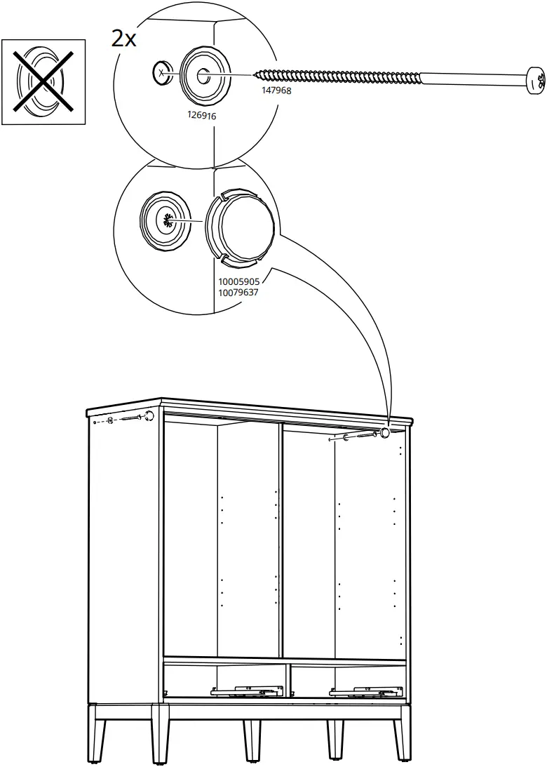 IKEA AA-2279344-2 Idanaes Cabinet with Bi-folded Glass Doors - 37