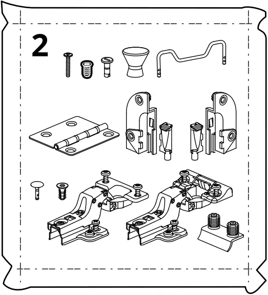 IKEA AA-2279344-2 Idanaes Cabinet with Bi-folded Glass Doors - 38b
