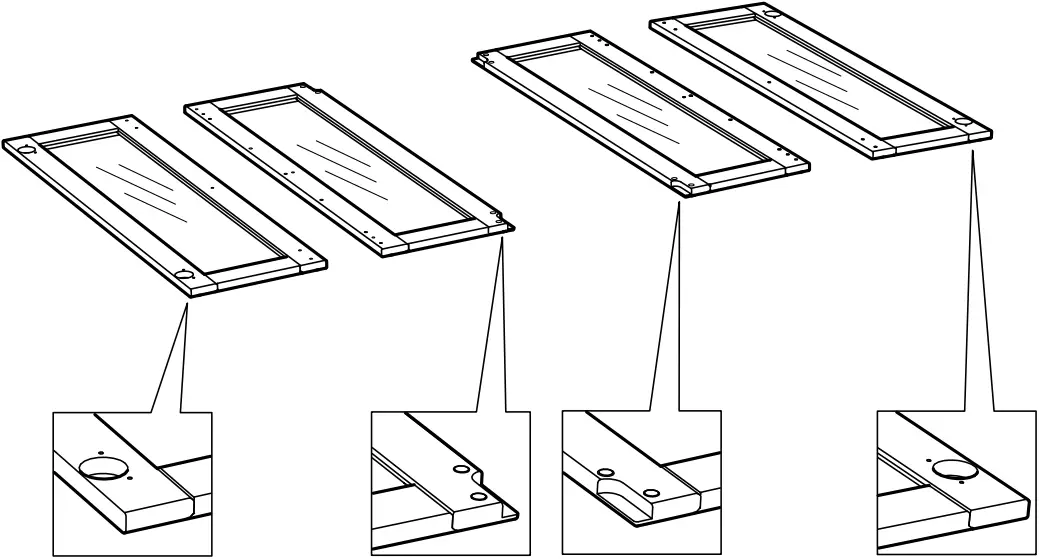 IKEA AA-2279344-2 Idanaes Cabinet with Bi-folded Glass Doors - 38c