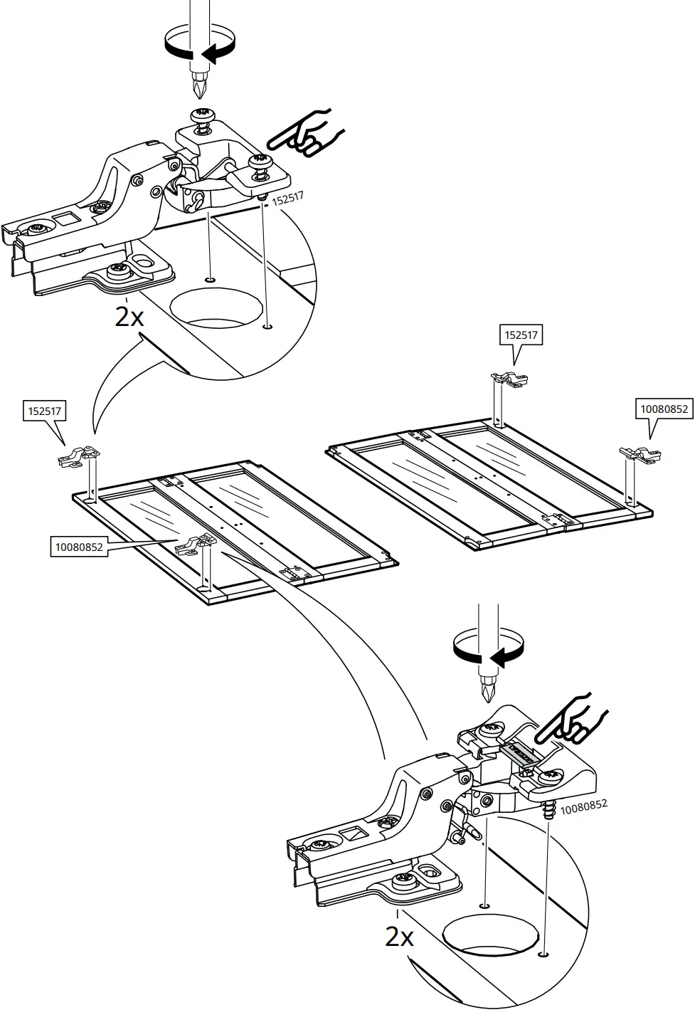 IKEA AA-2279344-2 Idanaes Cabinet with Bi-folded Glass Doors - 40b