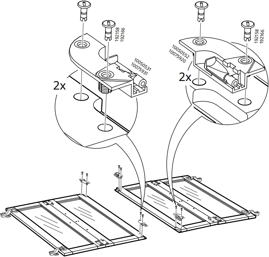 IKEA AA-2279344-2 Idanaes Cabinet with Bi-folded Glass Doors - 41b