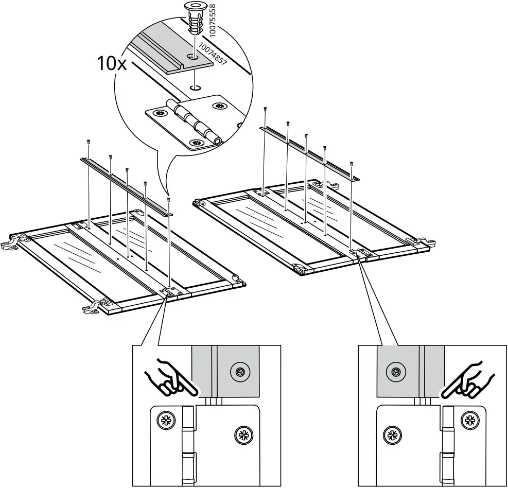 IKEA AA-2279344-2 Idanaes Cabinet with Bi-folded Glass Doors - 42