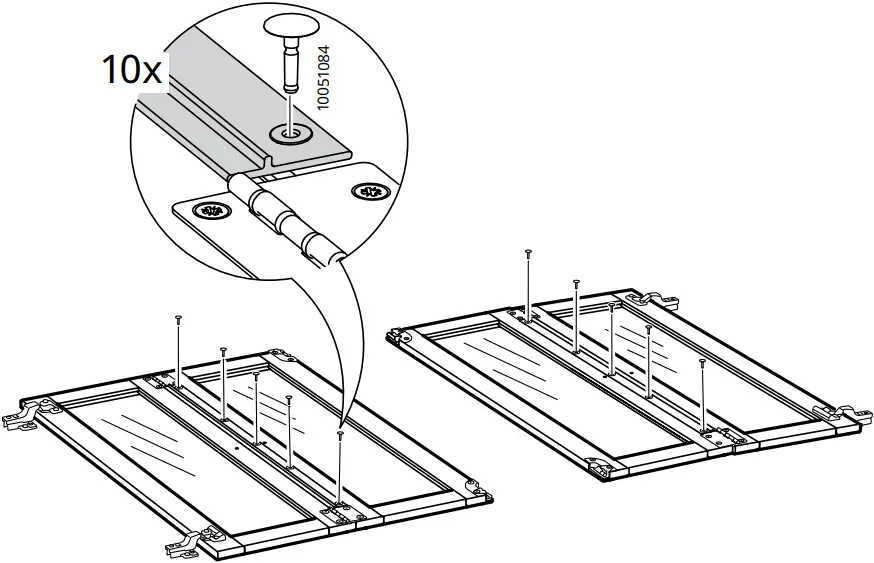 IKEA AA-2279344-2 Idanaes Cabinet with Bi-folded Glass Doors - 43