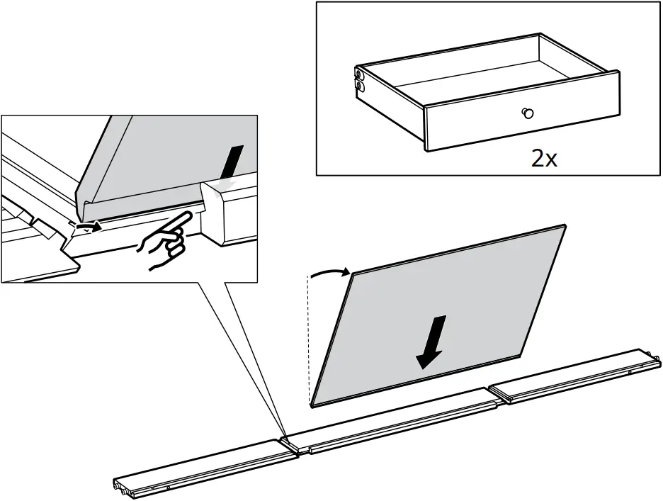 IKEA AA-2279344-2 Idanaes Cabinet with Bi-folded Glass Doors - 50