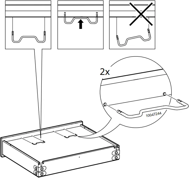 IKEA AA-2279344-2 Idanaes Cabinet with Bi-folded Glass Doors - 55