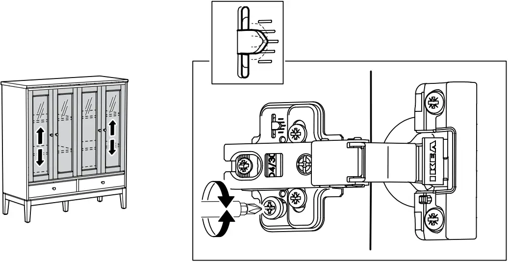 IKEA AA-2279344-2 Idanaes Cabinet with Bi-folded Glass Doors - 60a