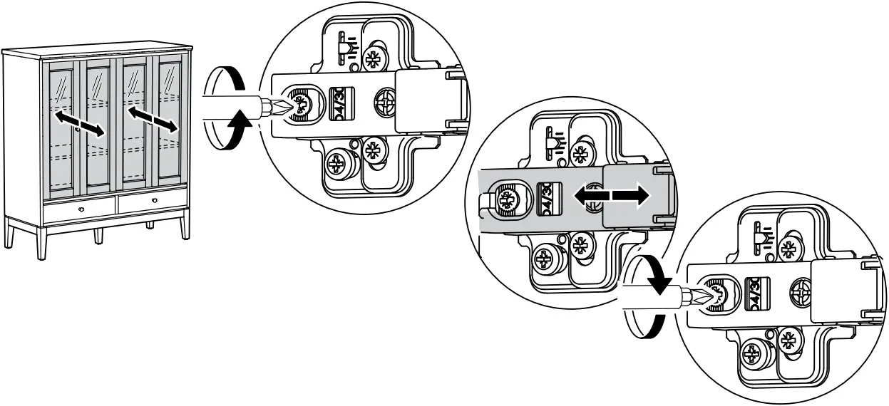 IKEA AA-2279344-2 Idanaes Cabinet with Bi-folded Glass Doors - 60b