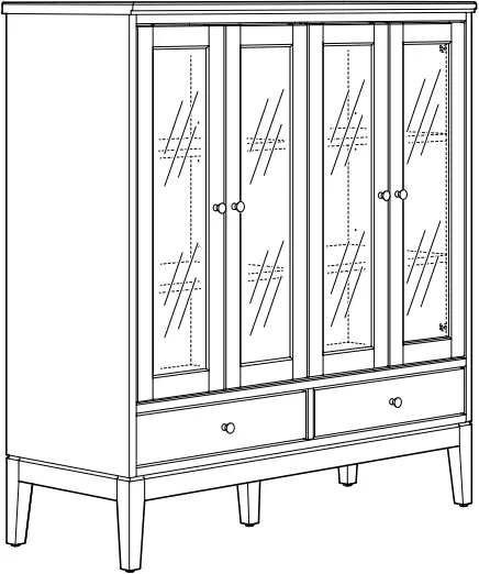 IKEA AA-2279344-2 Idanaes Cabinet with Bi-folded Glass Doors