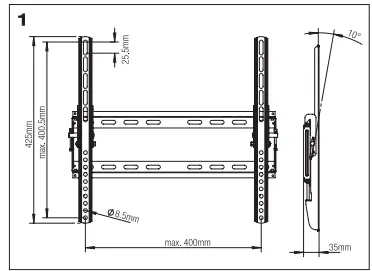 VIVANCO-WTP-410-Tilt-Wallmount-TV-Holder-FIG-1