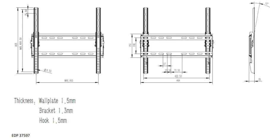 VIVANCO-WTP-410-Tilt-Wallmount-TV-Holder-FIG-11