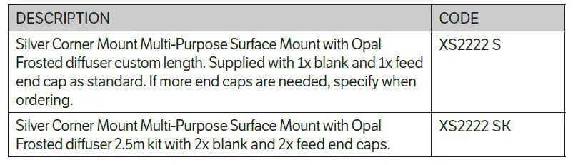 HALCYON XS2222 Corner Mount Multi Purpose Surface Mount Aluminium Profile Instruction Manual-fig-4