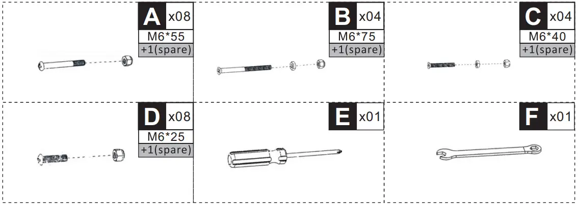 Outsunny 840 051 2 Seater Garden Swing Bench - Hardware