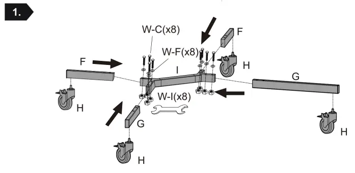 BORMANN BTV1300 Portable TV Stand - fig2