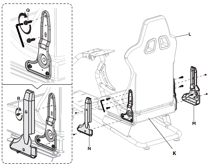 V I V O-STAND-RACE1B-Red,-Black-Racing-Simulator-Cockpit-fig-15