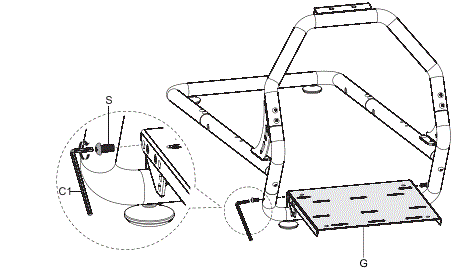 V I V O-STAND-RACE1B-Red,-Black-Racing-Simulator-Cockpit-fig-7
