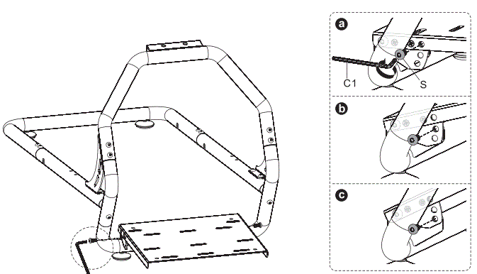 V I V O-STAND-RACE1B-Red,-Black-Racing-Simulator-Cockpit-fig-8