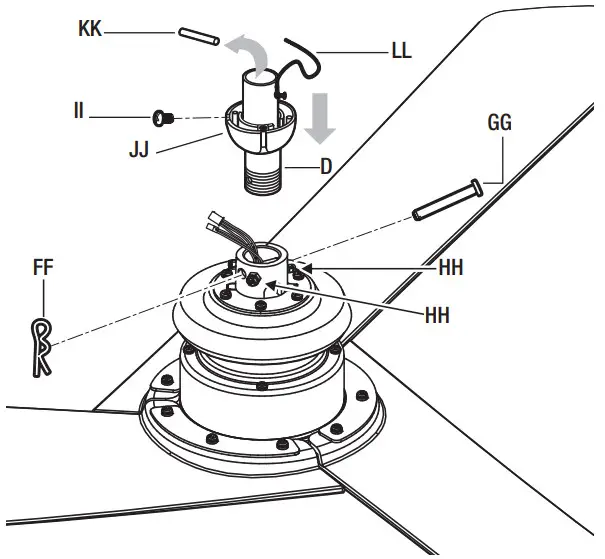 HOME DECORATORS COLLECTION N381A-BN 52 Inch Easton Indoor or Covered Outdoor Ceiling Fan - fig 10
