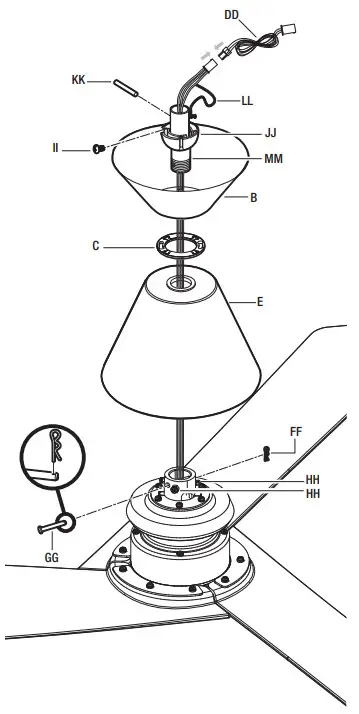 HOME DECORATORS COLLECTION N381A-BN 52 Inch Easton Indoor or Covered Outdoor Ceiling Fan - fig 11