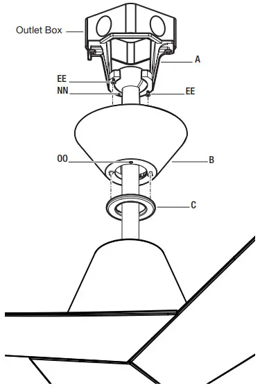 HOME DECORATORS COLLECTION N381A-BN 52 Inch Easton Indoor or Covered Outdoor Ceiling Fan - fig 15