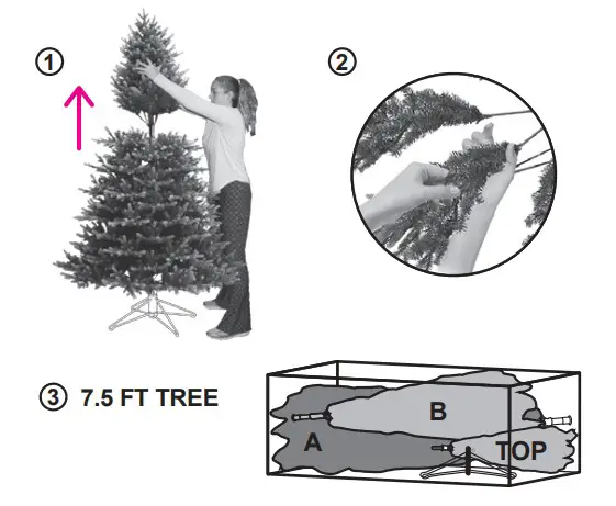 GE 22003 Pre-Lit Christmas Trees - FT TREEb