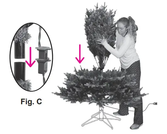 GE 22003 Pre-Lit Christmas Trees - fuller look