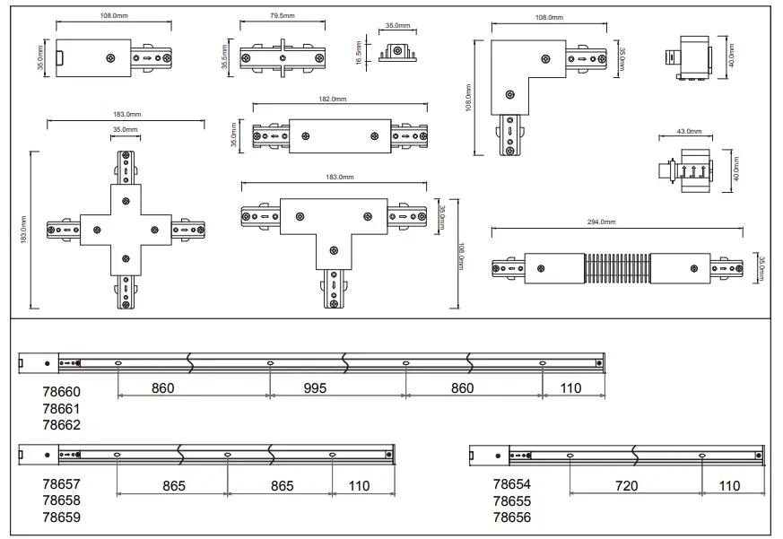saxby lighting 78654 Mains Voltage Track - accessory