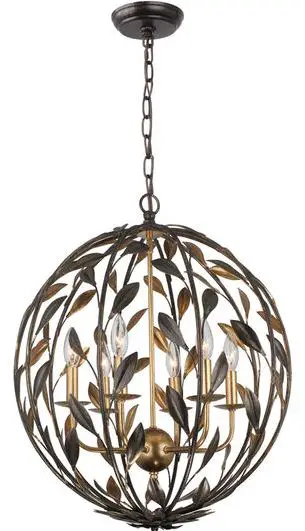 CRYSTORAMA-506-EB-GA-Six-Light-Chandelier