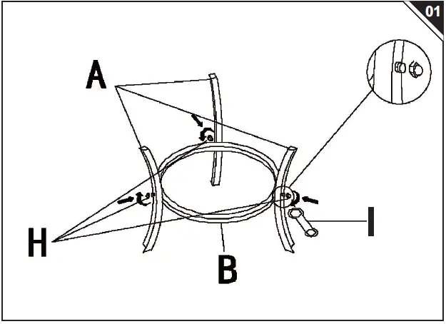 Outsunny 842-248 60cm Outdoor Fire Pit Table 02