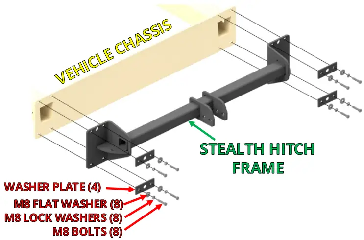 STEALTH SHR34004 Volkswagen Tiguan Hitch - FRAME