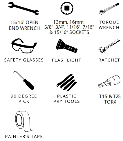 STEALTH SHR34004 Volkswagen Tiguan Hitch - Tools