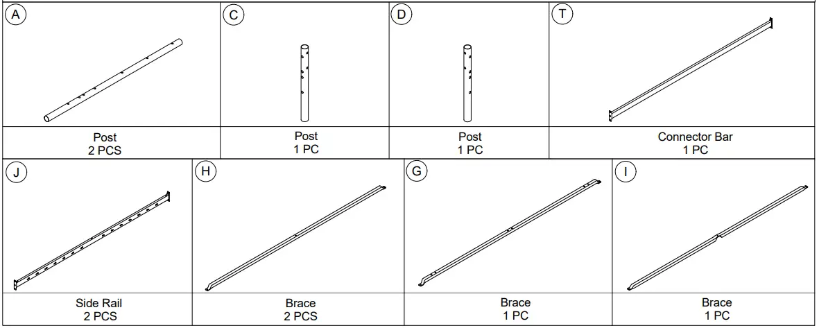 The Home Depot DA4027449 Mixed Material Bed - PARTS LIST 2