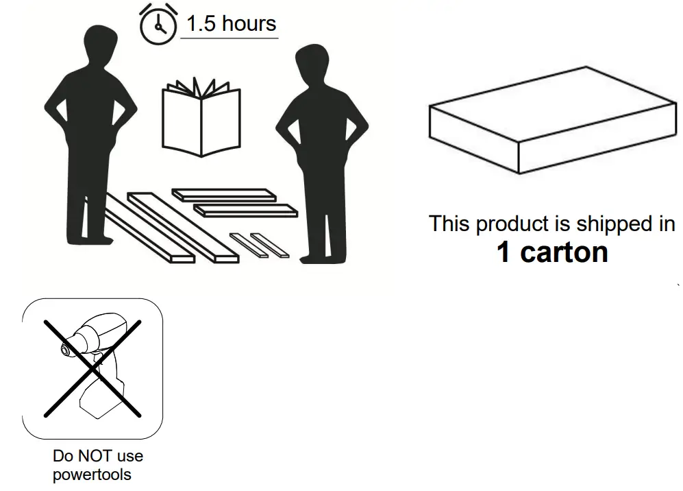 The Home Depot DA4027449 Mixed Material Bed - Step 1