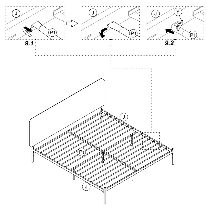 The Home Depot DA4027449 Mixed Material Bed - Step 10